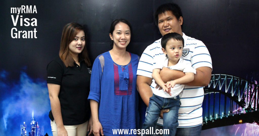 Visa Grant Photo of Tala Grace Mangubat & Family