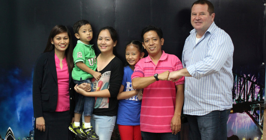 Visa Grant Photo of Antonio Blas & Family
