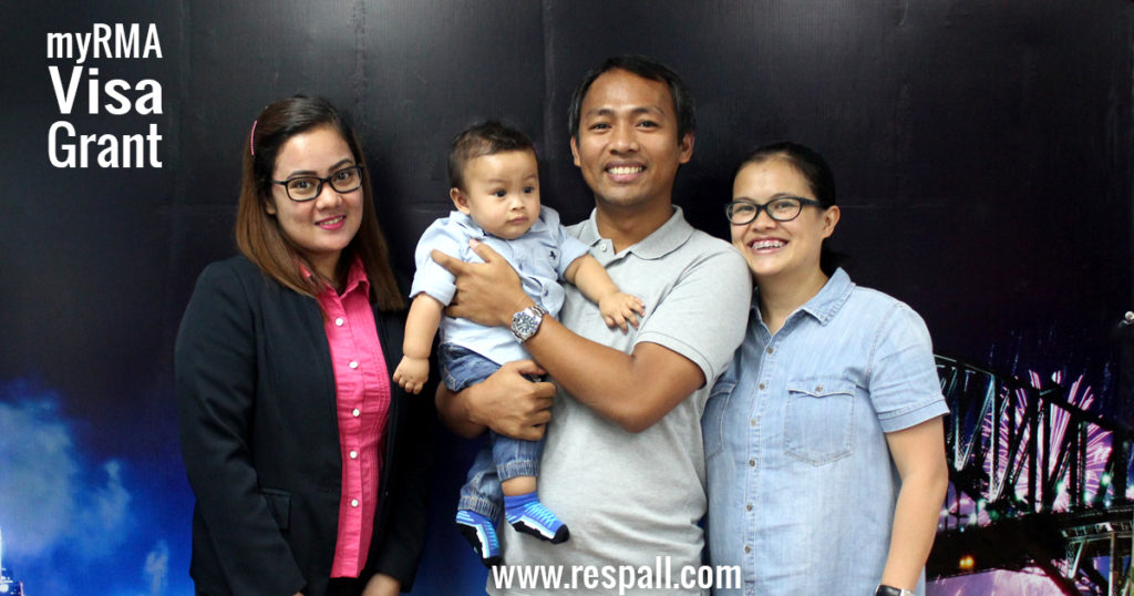 Visa Grant Photo of Jeffrey Haber & Family