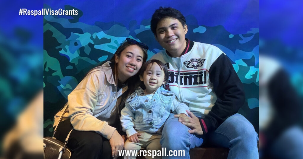 Angelica, Jhef & Zion Visa grant photo